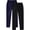 Navy, variant on Men's Hop Casual Pants Solid Color Track Workout Joggers with Lace Up Design and Pocket Stylish Comfortable 2 Pack 2PCS