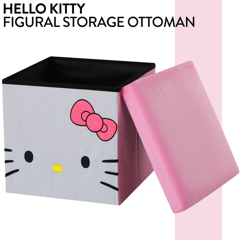 Hello Kitty Kids' Storage Ottoman, Pink, 15