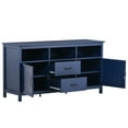 thumbnail image 6 of TV Stand for TV Up to 68In, Modern TV Console with 2 Doors and 2 Drawers Open Style Cabinet, Sideboard Accent Cabinet with Shelves for Living Room, Bedroom, Easy Assembly, Navy, 6 of 7