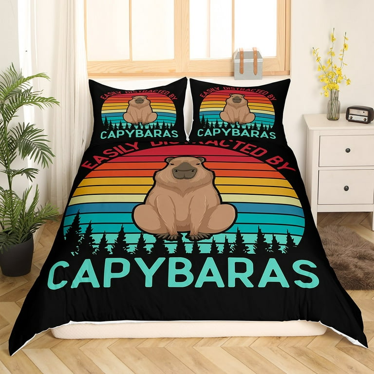 jejeloiu Kids Capybara Sheet Set Queen Size Capybara Stuffed Animal Bed  Sheets Set for Boys Teens Decor Cute Mushroom Sheets with Deep Pocket Fitted  Sheet Bedroom 4Pcs - Yahoo Shopping
