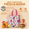 thumbnail image 5 of Pioneer Flower Floral Print Pattern Insulated Lunch Bag for Women & Adults,Large Portable Soft Cooler Lunch Bag,Thermal Food Storage Tote with Pearl Cotton,8.66L,8.75x5.75x9.5 Inch, 5 of 6