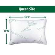 Memory Foam Hypoallergenic Comfort Cooling Bamboo Pillow - Set of 2 - Standard/Queen