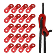 thumbnail image 2 of 20PCS Aluminum Alloy Rope Tensioner Tent Guyline Cord Adjuster Dual Holes Wind Rope Tent Buckle Ultralight Tent Stakes, 2 of 7