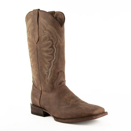 

Men s Ferrini Vaquero Leather Boots Handcrafted Brown