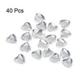 thumbnail image 3 of Uxcell 40 Pcs Acrylic Heart Rhinestone 0.59" Flat Back Plastic Gems Transparent White, 3 of 7