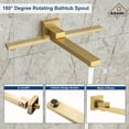 thumbnail image 4 of Boyel Living 12 in Shower System Wall Mount 3-Functions Square Shower Faucet Set with Handheld Spray,Brushed Gold, 4 of 10