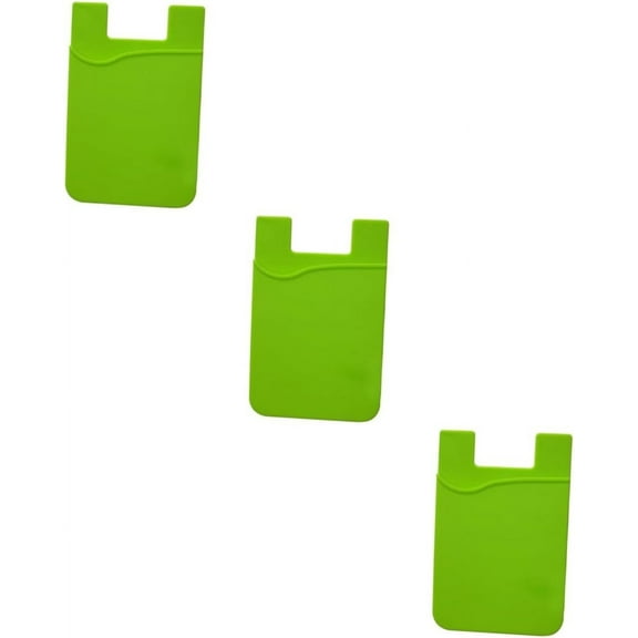 Phone Holder 9 pcs Silicone Phone case Green Wallet Green Purse Credit Holder Clip Pearlescent Back Sticker