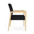 thumbnail image 2 of Pemberly Row Waiting Reception Wide Guest Chair Wood Frame in Black, 2 of 5