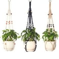 thumbnail image 4 of Coofit Macrame Plant Hanger Bohemian - Hanging Plant Holder Hanging Planter with Beads, 4 of 10