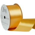 thumbnail image 2 of Offray Ribbon, Yellow Gold 1 1/2 inch Single Face Satin Polyester Ribbon, 12 feet, 2 of 7