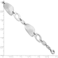thumbnail image 4 of Sterling Silver Jbsp's Radiant Essence Rhodium-Plated Brushed Bracelet (7 X 11.5) Made In Italy qlf1242-7, 4 of 5