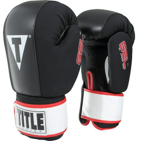 Title Boxing Gel Incite Washable Hook & Loop Heavy Bag Gloves - Regular - Black - www.neverfullmm.com