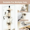 "Mewoofun Door Mounted Cat Climbing Shelf Perch, 4Level Cat Tree, No