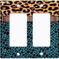 thumbnail image 6 of Metal Light Switch Plate Cover African Safari Animal Print Tribal Art Pattern SFR047, 6 of 13