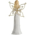thumbnail image 4 of Pavilion Gift Company in Loving Memory-9 Inch White & Gold Figurine 9" Angel Holding a Dove, Tall, Gold, 4 of 6