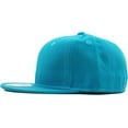 thumbnail image 3 of Solid Flat Brim Bill Fitted Baseball Cap, 3 of 6