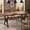 Retro and Black, variant on 70.8 in Dining Table for 4-6 People, Farmhouse Wood Table with Metal Leg, Rectangle Kitchen Tables for Dining Room, Living Room, Walnut and White
