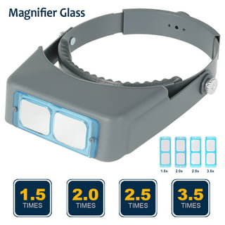 Head Mount Magnifier Glasses with 4 LED Light Wearable Magnifier 1X 1.5X  2.0 X 2.5X 3.5X Lluminated Magnifier for Reading Repair - AliExpress