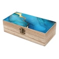 thumbnail image 6 of 7.9×2.3 In Wooden Boxes Durable Easy To Use Dustproof Prevent Slippery Delicate And Cabinet Blue Gold Marble, 6 of 8