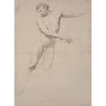 thumbnail image 3 of Jens Juel 11x14 Black Modern Framed Museum Art Print Titled - A Face, Standing on the Right Leg Men's Left Knee Supports Against a Stool; Not Drawn Completed (1745 - 1802), 3 of 5