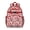 Red-2, variant on Cute Yellow Lemon Fruit Student Backpack Summer-Inspired Pattern with Floral Elements Adjustable Straps and Large Capacity
