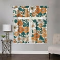 thumbnail image 3 of Boho Kitchen Curtains Set for Windows - Bohemian Flower Sink Window Valance 3 Piece Set - Floral Decor for Living Room Bedroom 54x36 Inches, 3 of 6