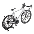 thumbnail image 4 of 1/14 bicicleta de carreras de aleación simulada Mini réplica de bicicleta modelo decoración artesanía Plata perfke Mini bicicleta fundida a presión, 4 of 8