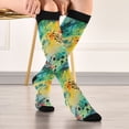 thumbnail image 5 of FORMRS Womens Knee High Socks Casual Long Thick Travel Daily Wear, 1 Pair, Colorful Plants, 5 of 6