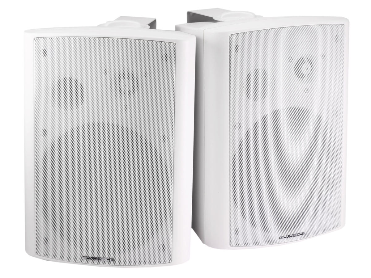 Monoprice 2Way Active Wall Mount Speakers (Pair) 25W White Walmart