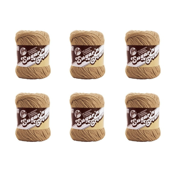 Lily Sugarn Cream Jute Yarn - 6 Pack Of 71G25Oz - Cotton - 4 Medium (Worsted) - 120 Yards - Knittingcrochet