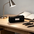 thumbnail image 2 of Bow Print Pencil Case,Soft Fabric Lightweight Zipper Pen Bag with Blank Name Label Patch for Office Home Workspace, 2 of 2