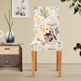 thumbnail image 4 of Yayeee 2 Pack Dining Chair Covers Stretch Parson Chairs Slipcovers Seat Protector, Floral Rabbit, 4 of 6