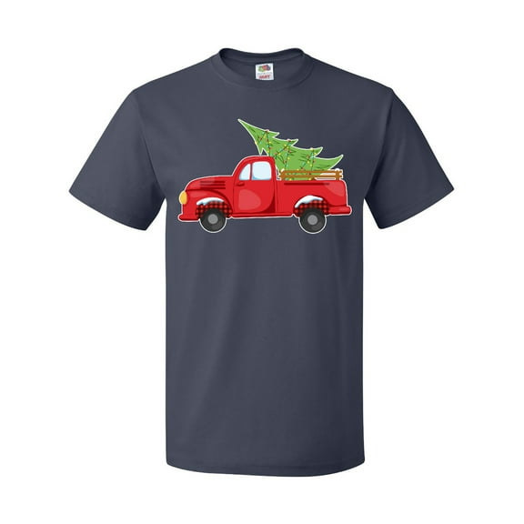 Inktastic Christmas Vintage Truck with Christmas Tree T-Shirt