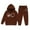Brown, variant on WOYY Toddler Girls Hoodie Set Horse Print Hooded Sweatshirt Joggers Outfits, Sizes 2-3T