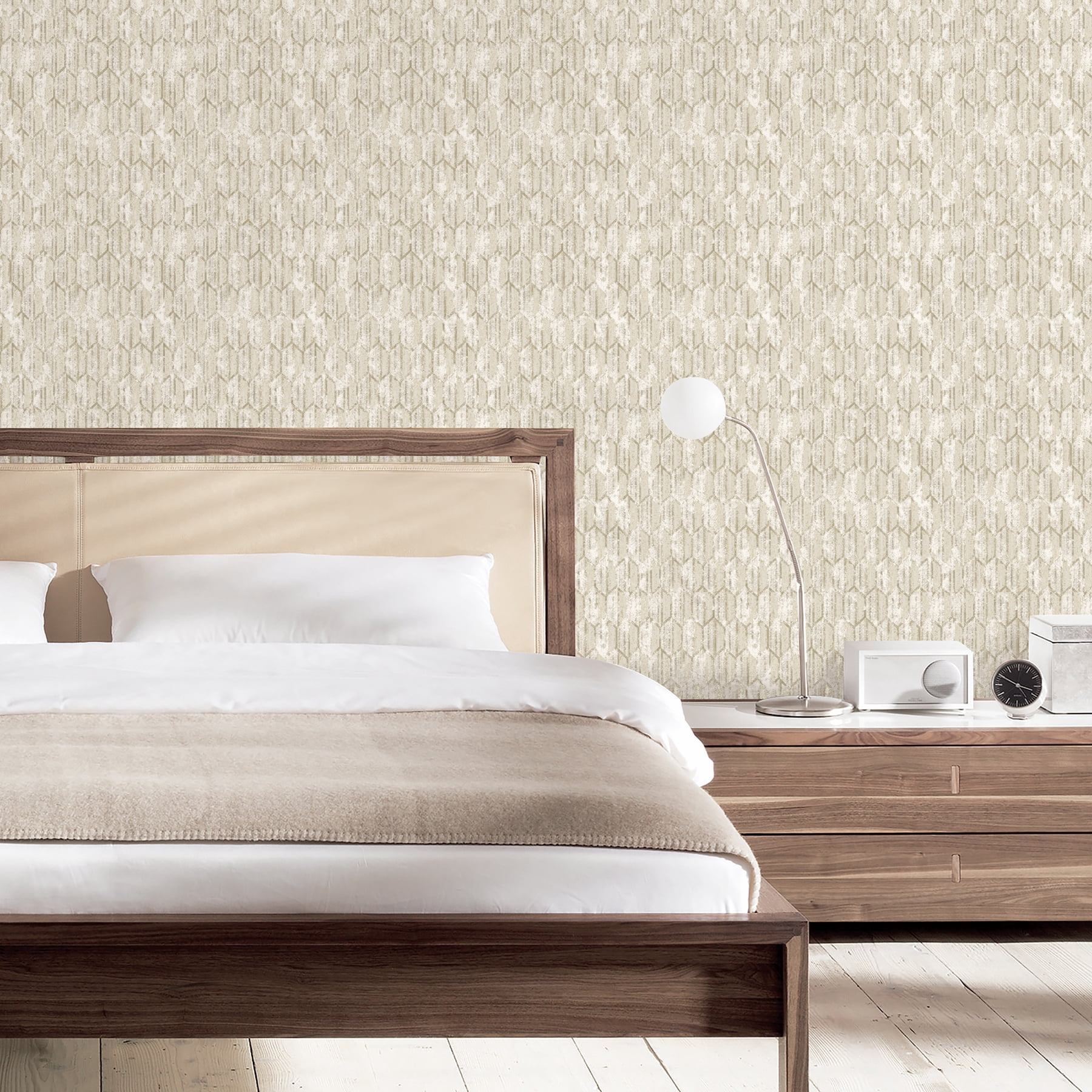 Decorline Kendall Off-White Geometric Wallpaper
