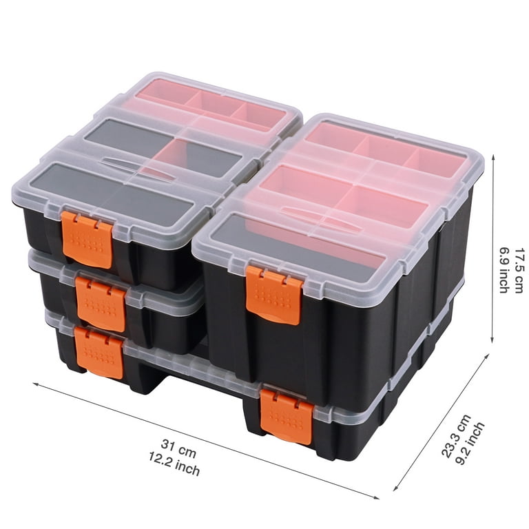 Stackable Spare Parts Storage Organizer Plastic Tool Boxes and