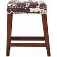 thumbnail image 5 of Kitchen Bar Traditional Style 25" Backless Cow Print Counter Stool in Brown, 5 of 9