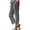 Gray, variant on Linen Pants for Women Plus Size Summer Cotton Pants Women 2025 Soft Casual Solid Color Drawstring Tie Elastic Waist Pants with Pockets Loose Fit