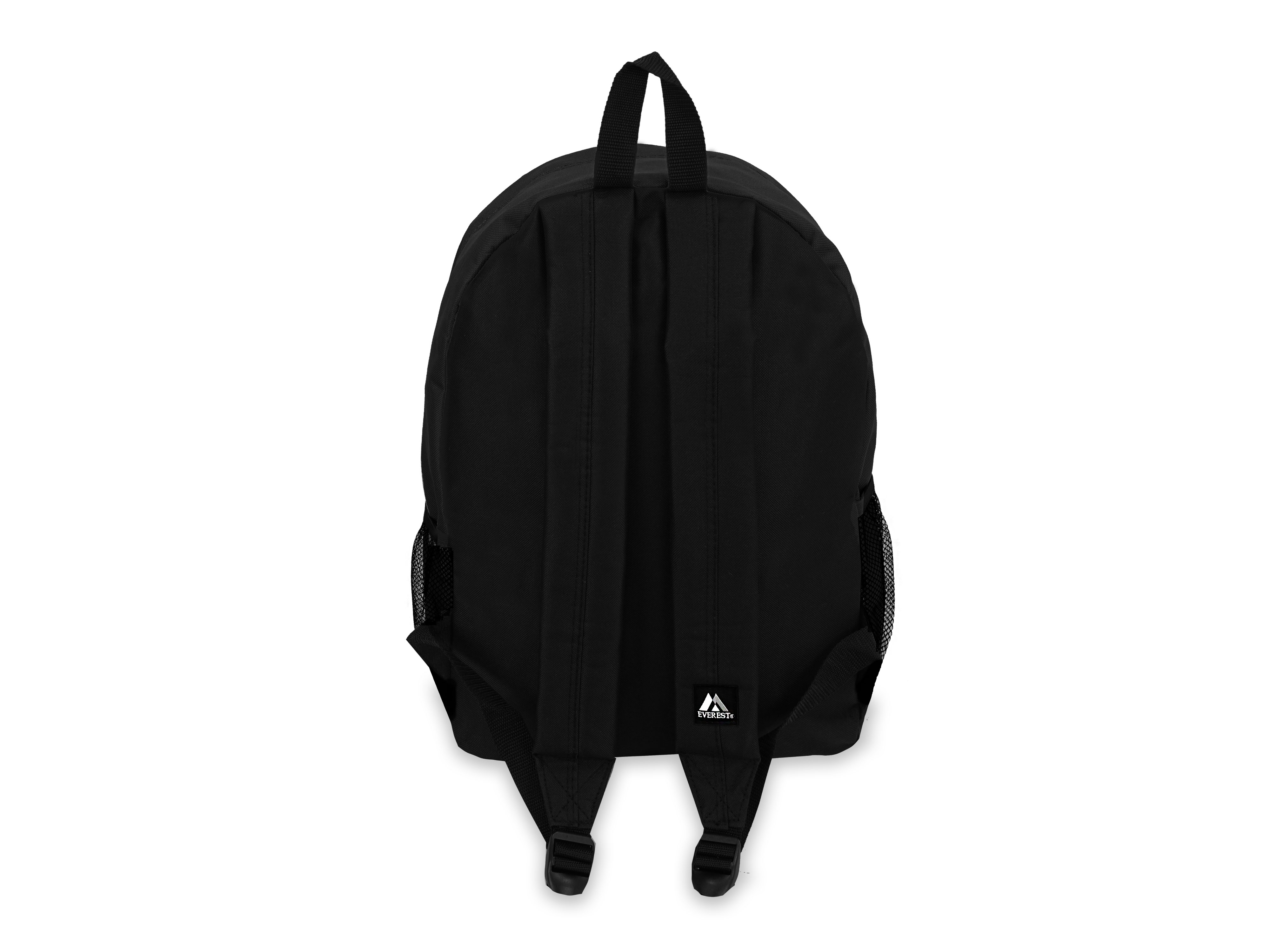 Everest Unisex Backpack with Front and Side Pockets, Black - image 3 of 4