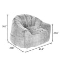 thumbnail image 3 of Green Bean Bag Chair-w/Armrests, High-Density Foam for Living room, Bedroom, 3 of 7