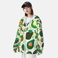 thumbnail image 4 of Picia Green Avocado Women's Men's UPF 50+ Sun Protection Hoodie Shirt Long Sleeve SPF Fishing Outdoor UV Hiking Lightweight Shirts-X-Large, 4 of 9