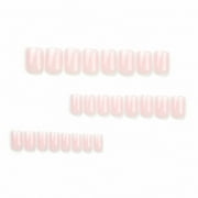 24 Pcs Ombre Press on Nails Short Square Fake Nails French Tip False Nails with Designs White Pink Gradient Glue on Nails Glossy Acrylic Stick on Nails Nude Artificial Nails for Women Manicure