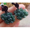 thumbnail image 3 of 2 Pcs Certified Green Burma 100% Natural A Jade jadeite pendant Lotus Flower Necklace 658456 TN, 3 of 10