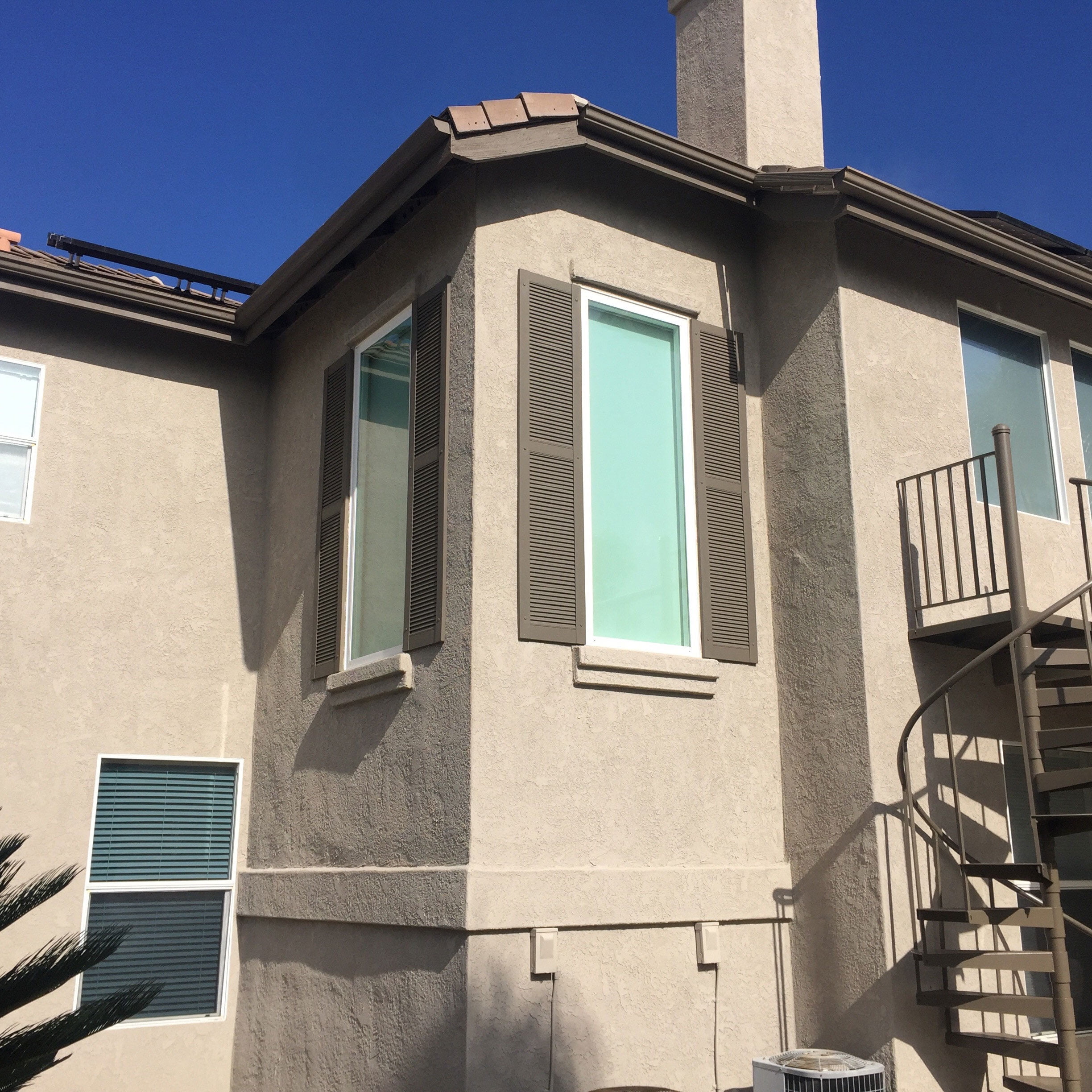 14 1//2 x 52 Ekena Millwork LL1S14X05200PG Lifetime Vinyl Standard Cathedral Top Center Mullion with Open Louver Shutters Paintable