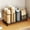 Black, variant on Iron Cup Storage Rack for Desk Counter - Paper Cup Organizer with 3 Compartments for Coffee Pods Stirrers Napkins - Multi-Purpose Home Office Kitchen Countertop Shelf - 7.87 x 4.3 x 3.54 Inch