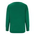 thumbnail image 6 of Guieoi Womens Sweaters 2025 Womens Sweaters Clearance Casual Color Lapel Dough Twists Long Sleeve Loose Pullover-Neck Sweater Green Black*Friday/Cyber*Monday Clearance, 6 of 8