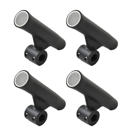 Marine City Marine Black Anodize Finish Aluminum Flared Weld-on White Vinyl Insert Fishing Rod Holder Length: 10 inches Dia.:1-7/8 inches 4 Pcs