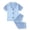 0#Light Blue366, variant on Elegyee Toddler Girls Pajamas Satin Short Sleeve Button Down Shirt Pants Sleepwear Outfits