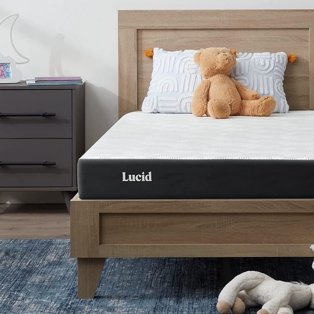 Lucid - Colchón Queen de Memory Foam con Gel y Bambú - 13 cm - Colchón Firme - Funda Lavable y Transpirable - Colchón en Caja