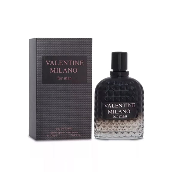 Valentine Milano for men 3.4 oz / 100 ml – Warm & Masculine Scent – Long Lasting – New Sealed Box – Ideal for Casual or Formal Wear